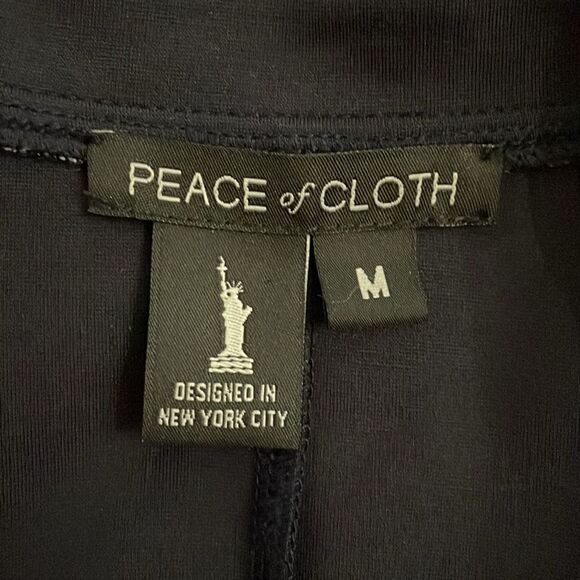 Peace of Cloth Black Full Zip Jacket Womens Size Medium Minimalist Travel Work - Picture 2 of 11